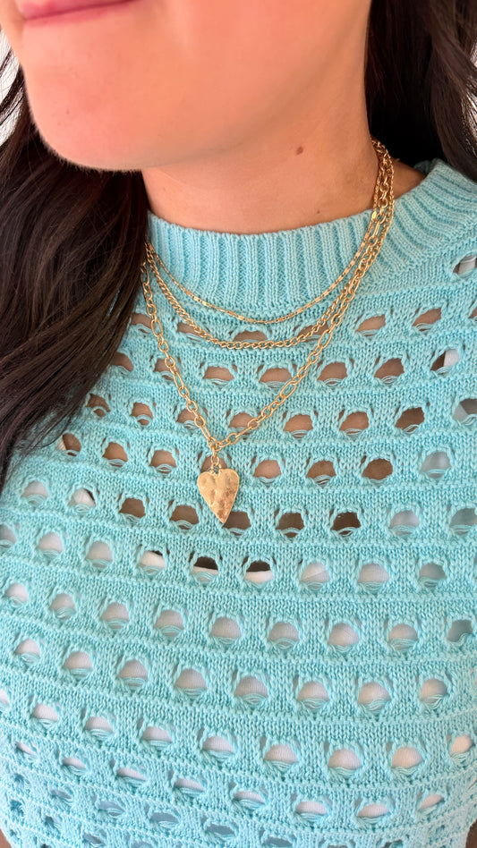 Heart Layered Chain set
