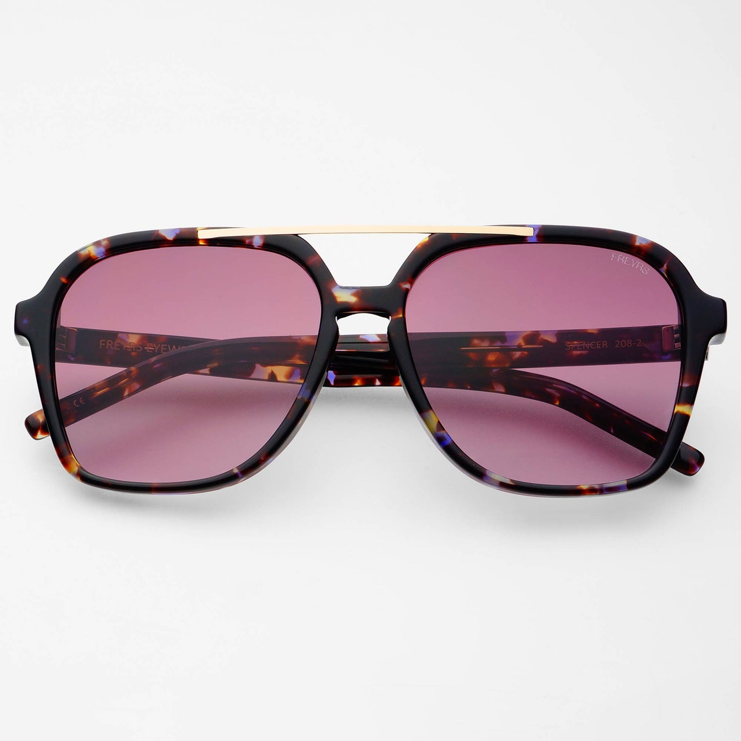 Spencer Aviator Colored Lens Sunglasses