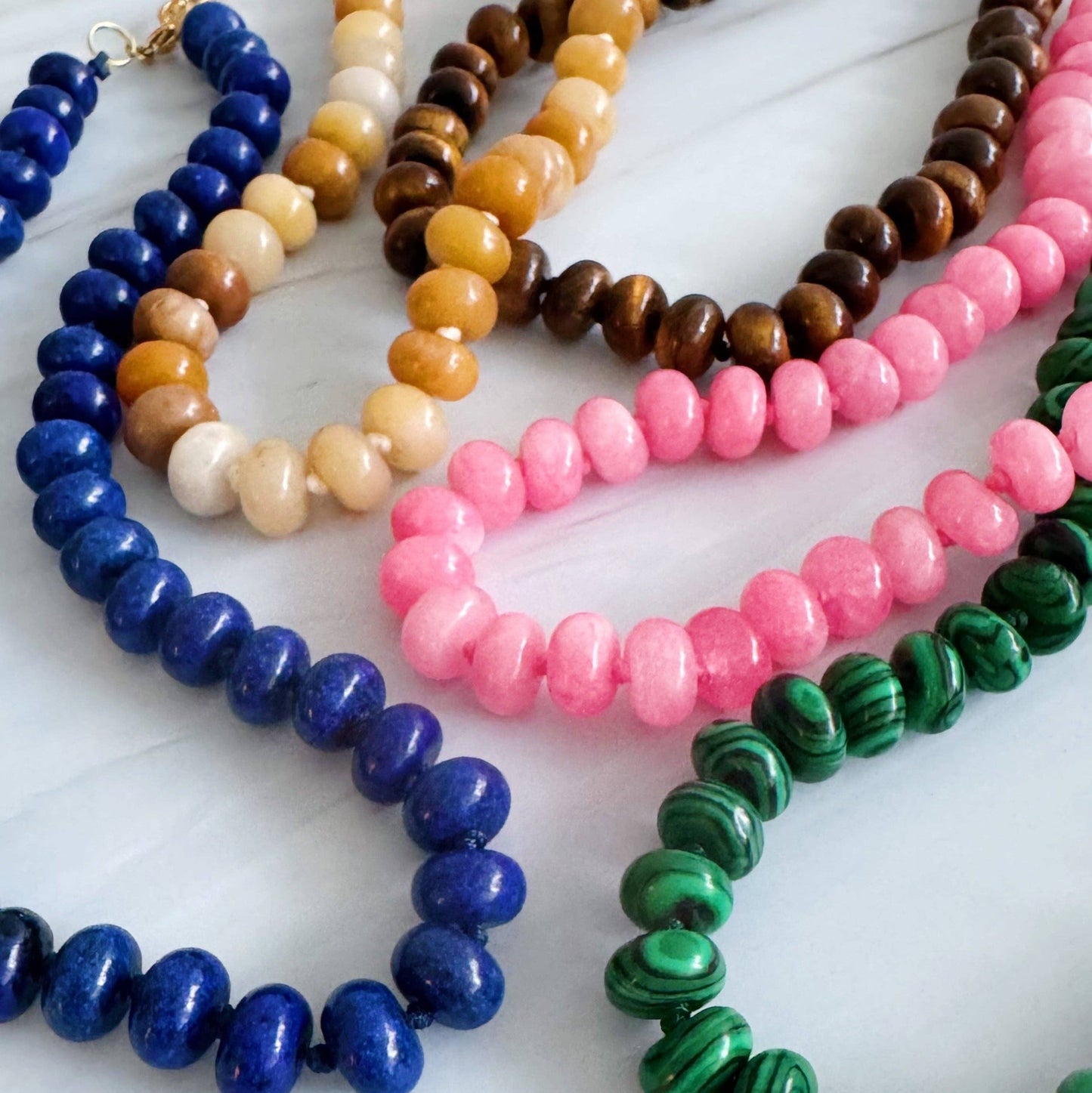 Pinky bead necklace