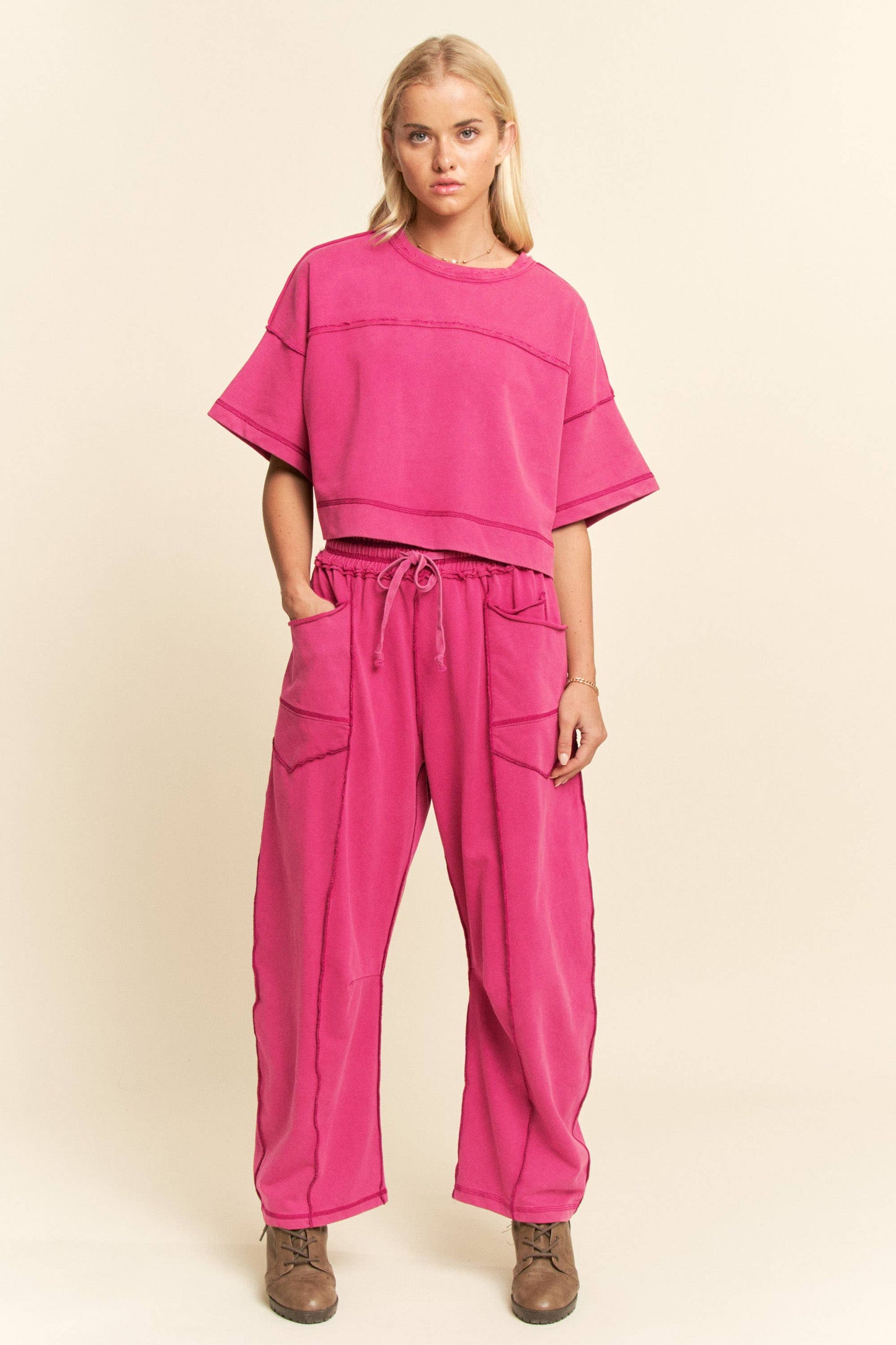 Magenta arrel Pant Set