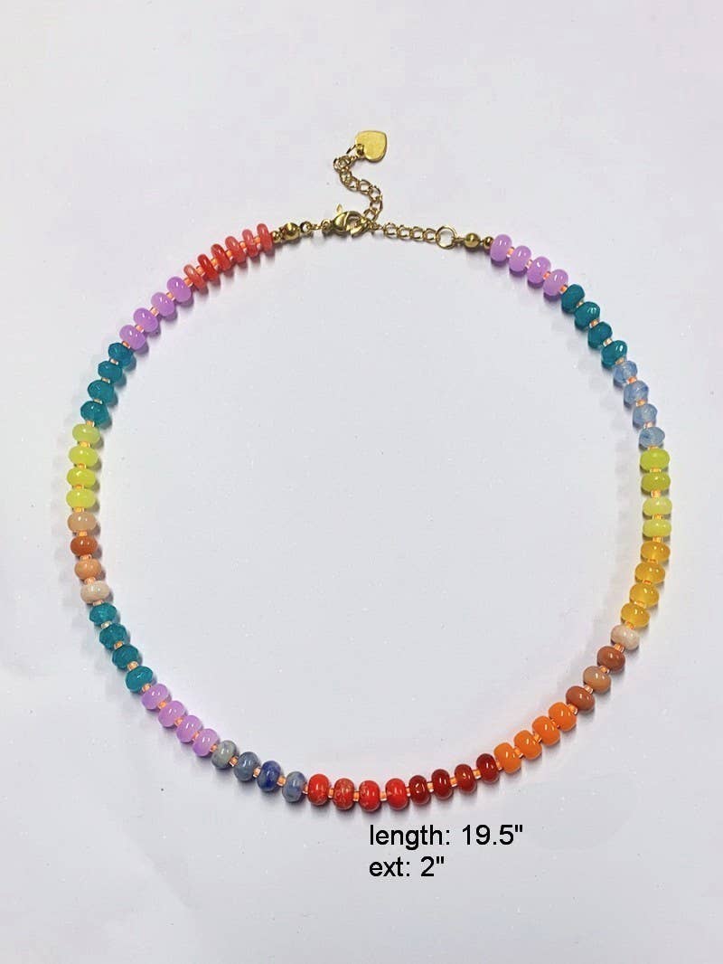 Rainbow bubble necklace