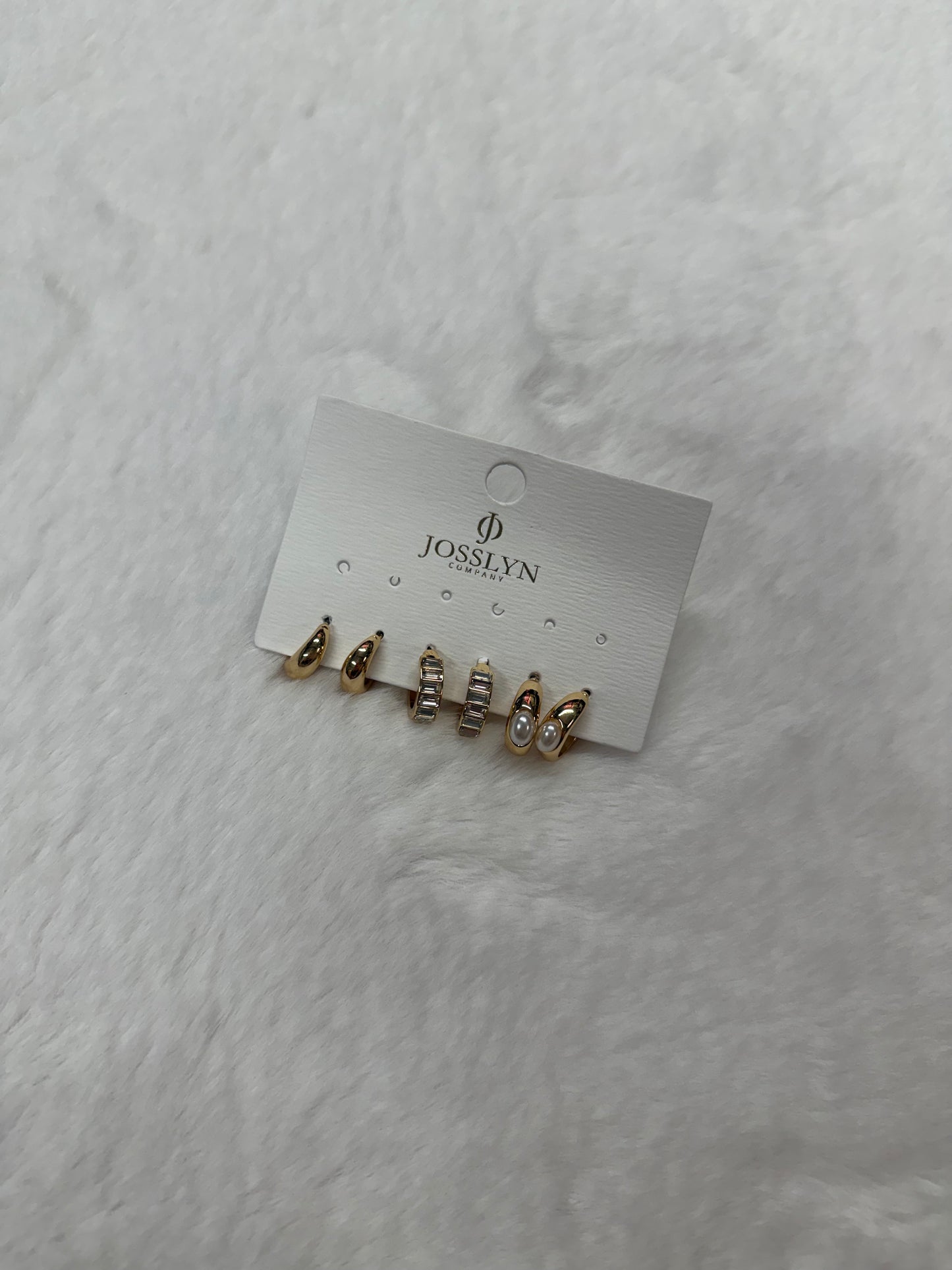 Pearl Huggie Hoop Trio