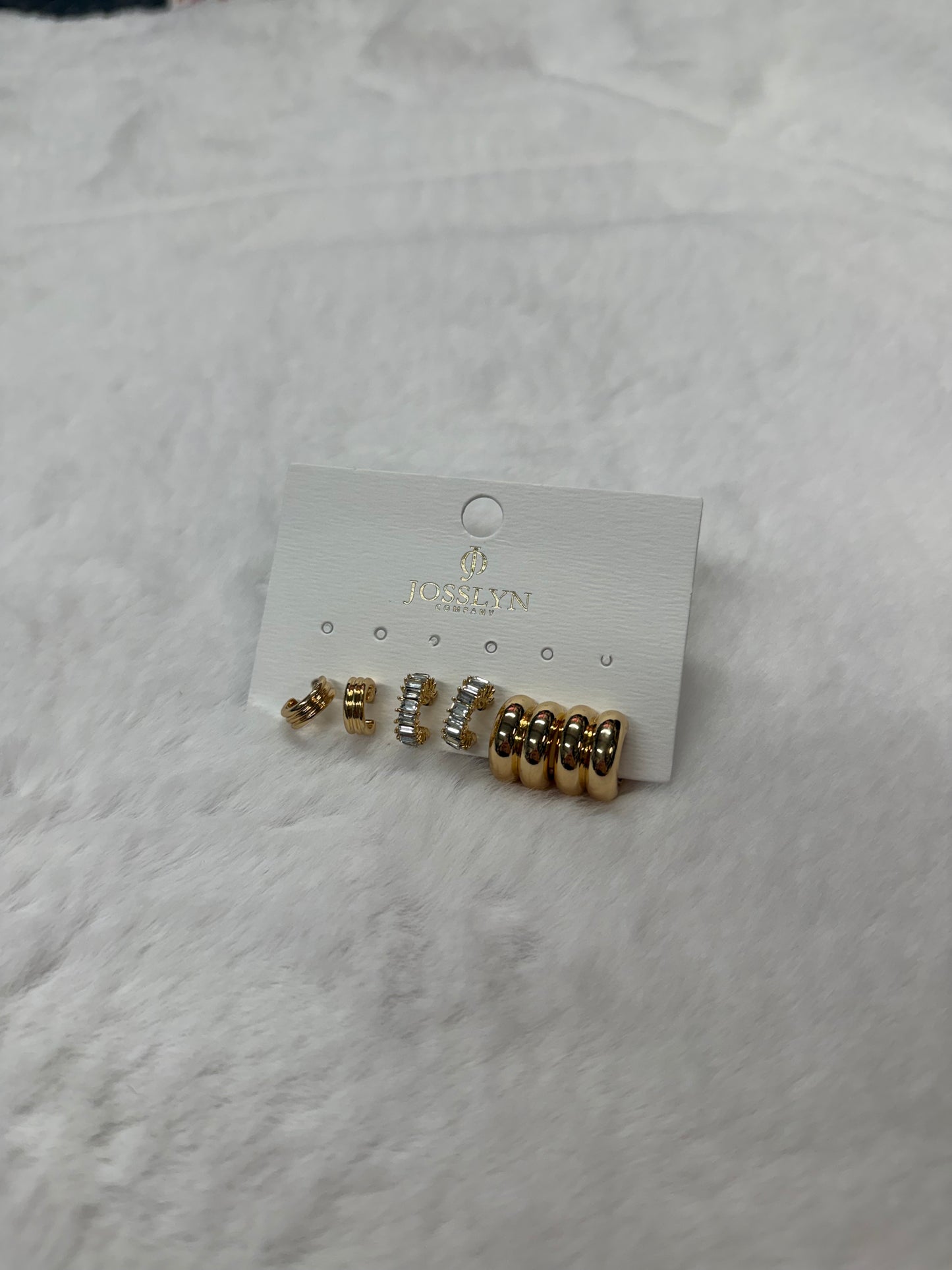 Double hoop huge trio earrings