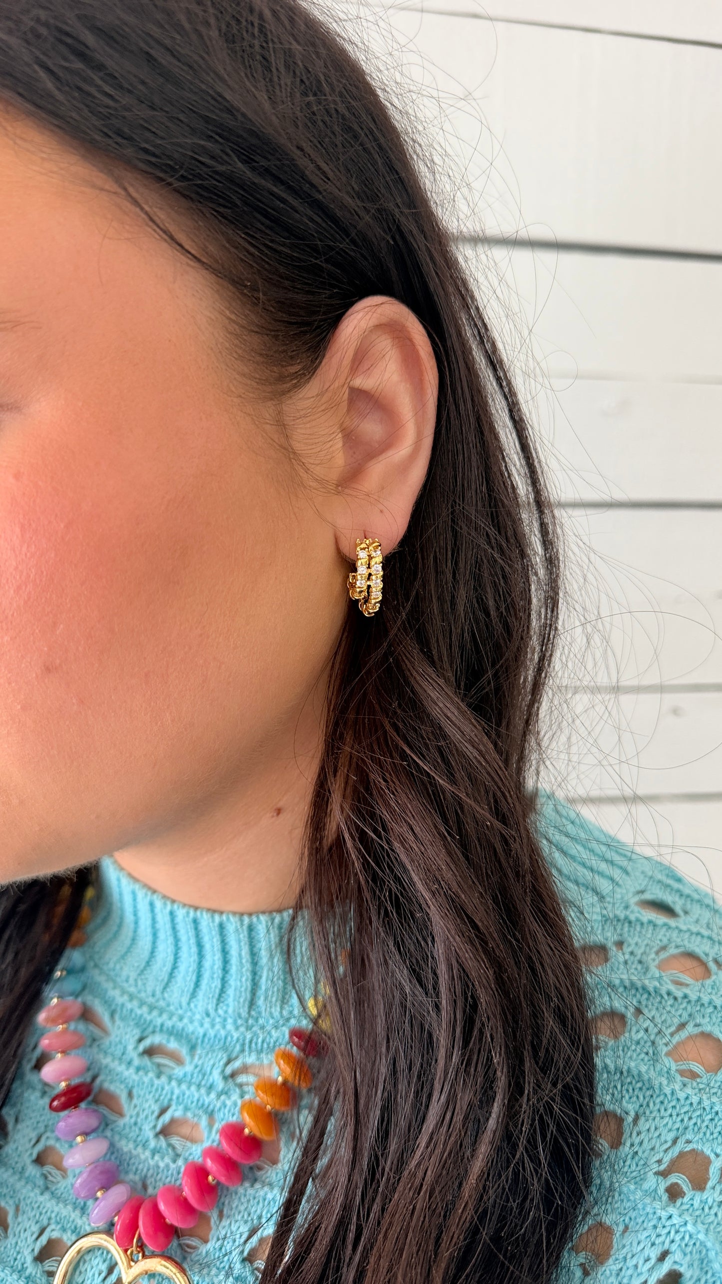 Sparkle Double Hoop Earrings