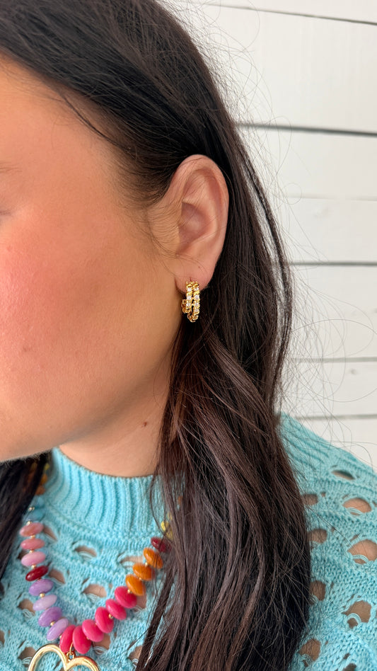 Sparkle Double Hoop Earrings