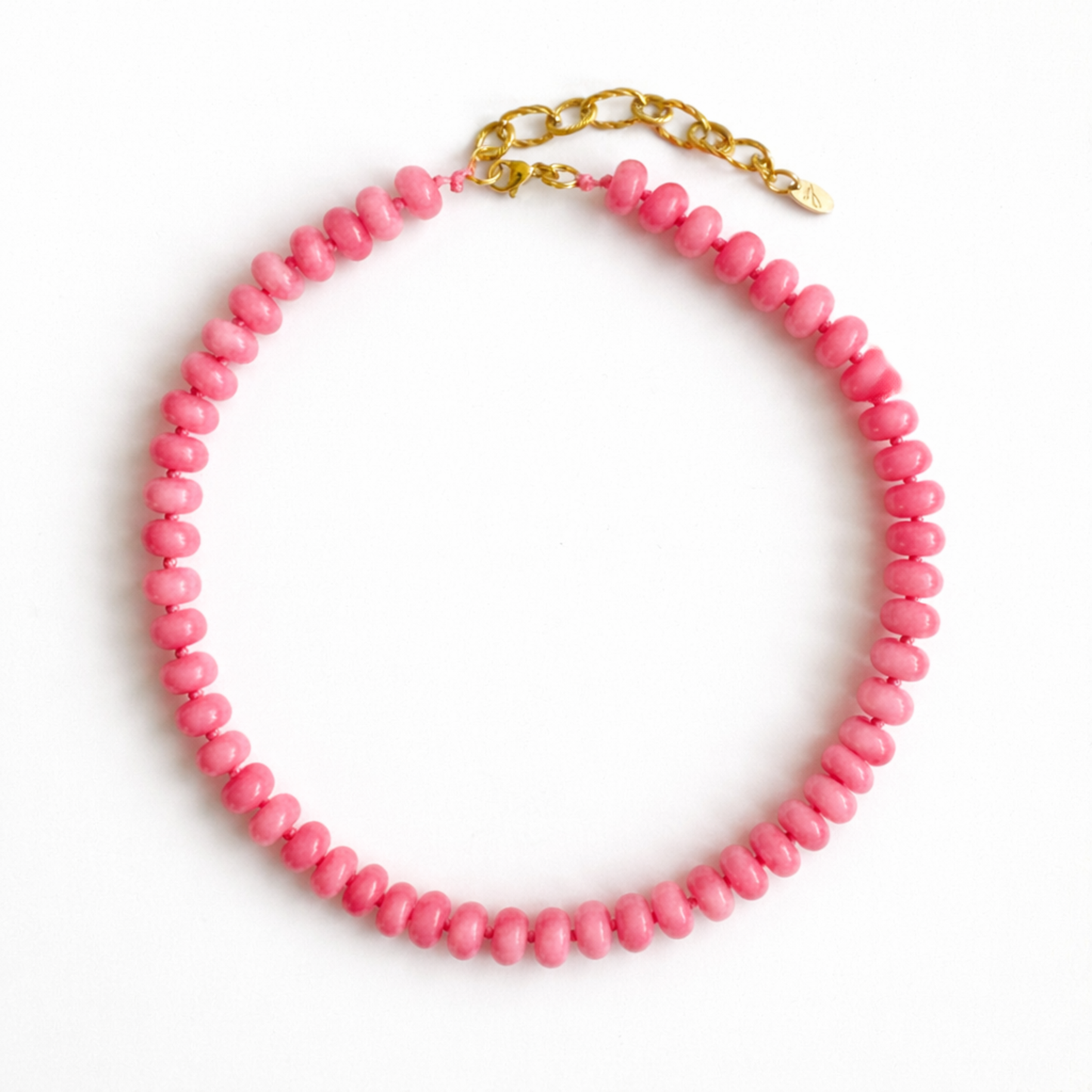 Pinky bead necklace