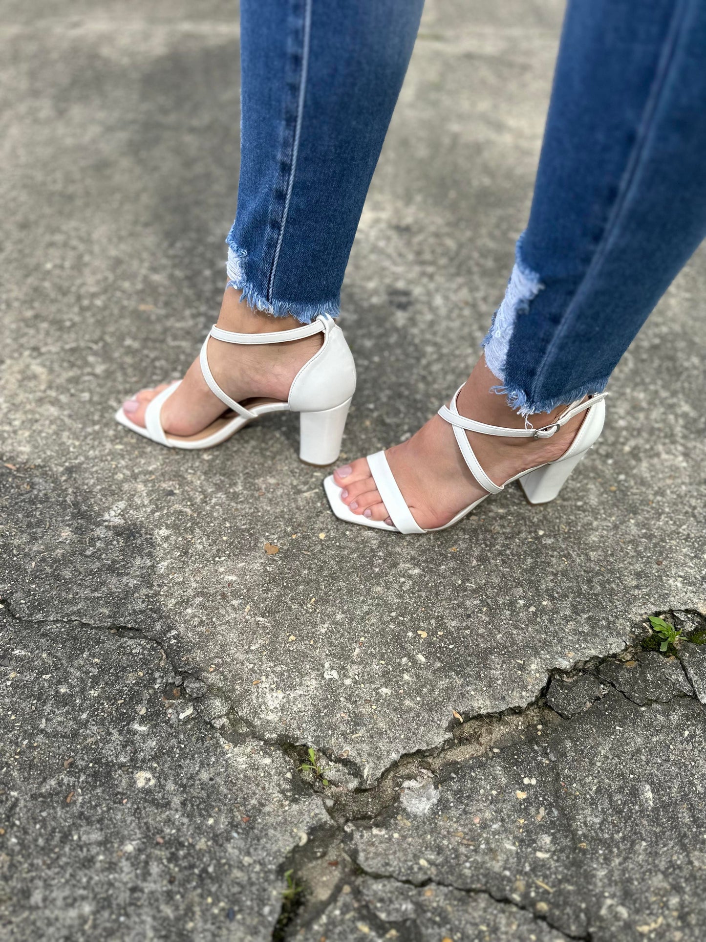 Flyaway Cross Strap Heel
